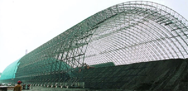 彭州热电厂螺栓球网架干煤棚